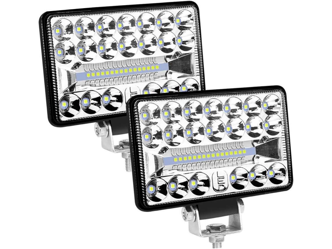 Refletor de Trabalho 108 W, 4 Polegadas, Com 36 Leds, Vermelho.