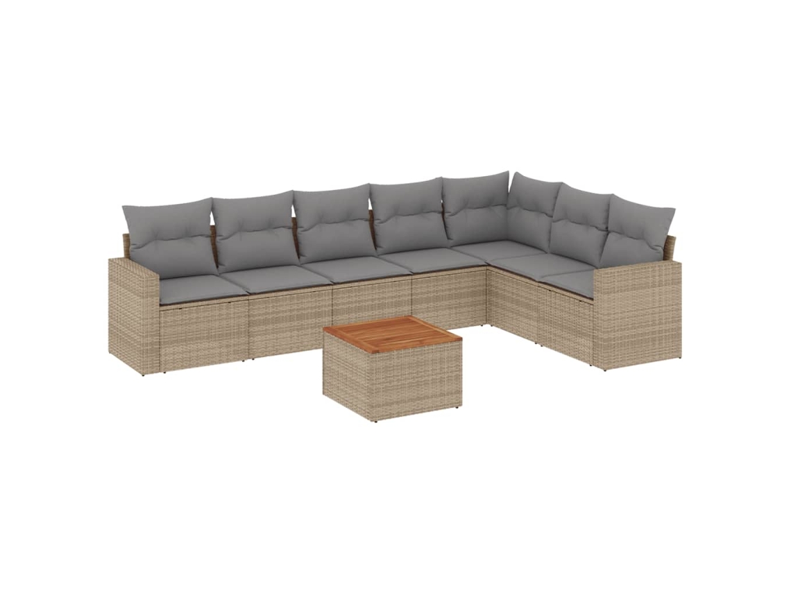 Garden Sofa Set, Garden Sofa Sets Vidaxl Bege Rattan / Vime (n/a)