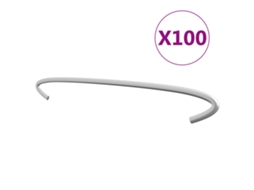 Vidaxl Ganchos Para Gabiões 100 Pcs Aço Galvanizado 30 Cm