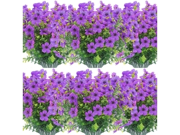 10 Flores Artificiais Roxas, Plantas Resistentes Aos Raios Uv AQUAFORGE