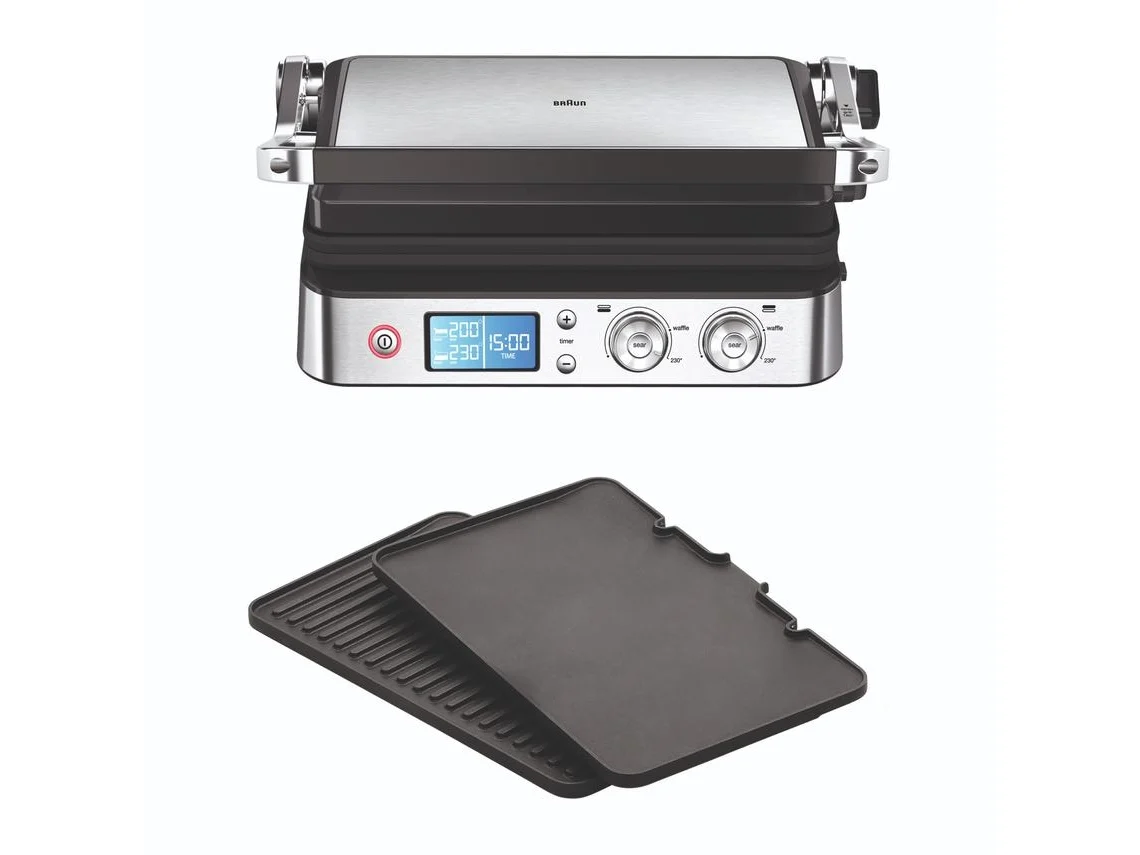 Grelhador de Contacto BRAUN Multigrill 9 CG9040 (2000 W - Inox)