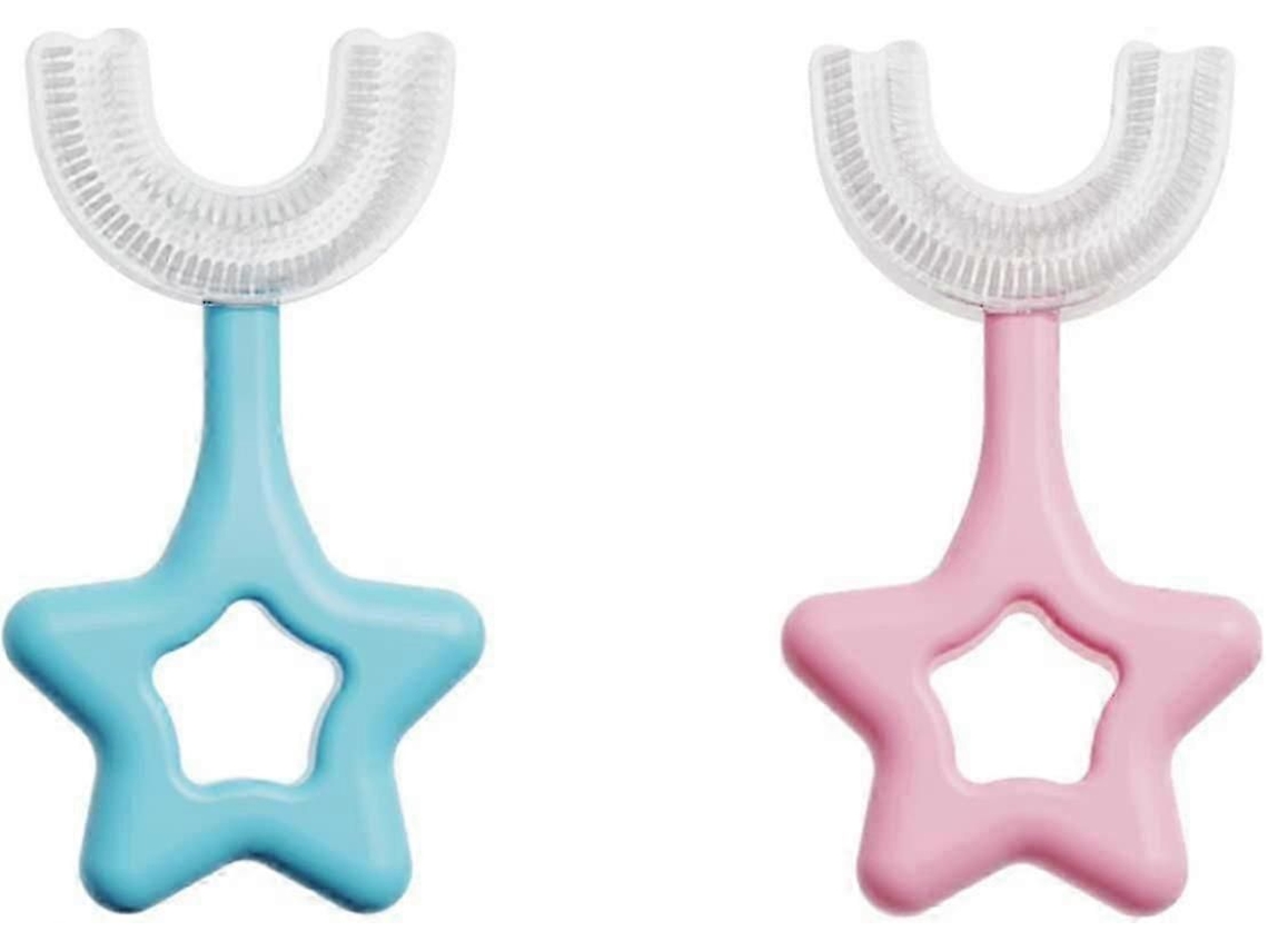 Escova de Dentes em Formato U para Crianças, Treinamento Bebês, Infantil com Cabeça U. GOKOCO