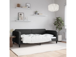 Vidaxl Sofá-cama 100x200 Cm Tecido Preto