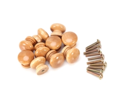 10 Peças Manípulo De Madeira Natural Para Gaveta Armário Porta L 33mm