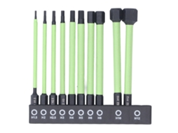 Conjunto De 10 Brocas De Chave Hexagonal H1.5 A H12 De Aço Liga S2 Magnético De 100mm De Comprimento Para Furadeira