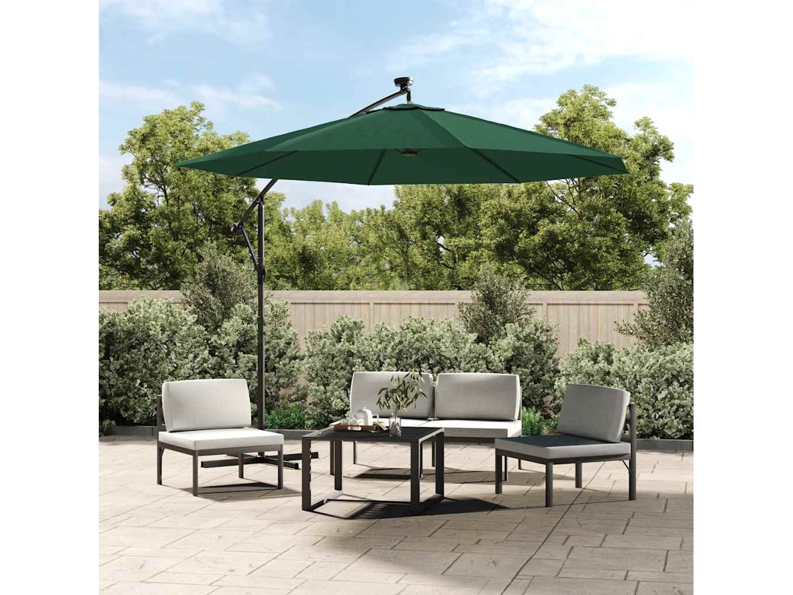 Vidaxl Tecido De Substituição P/ Guarda-sol Cantilever 300 Cm Verde