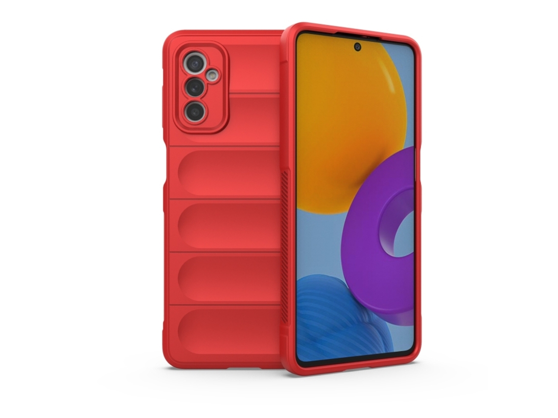 Capa Halinuia Para Samsung Galaxy M52 5g Magic Shield Tpu Flannel Vermelha (proteção Integral, Interior Em Flanela)