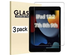 Película protetora de tecido de vidro temperado para Apple iPad 7, 8, 9 e 10.2 (2019, 2020, 2021) - 7ª, 8ª e 9ª gerações - YUNZII (3 peças)