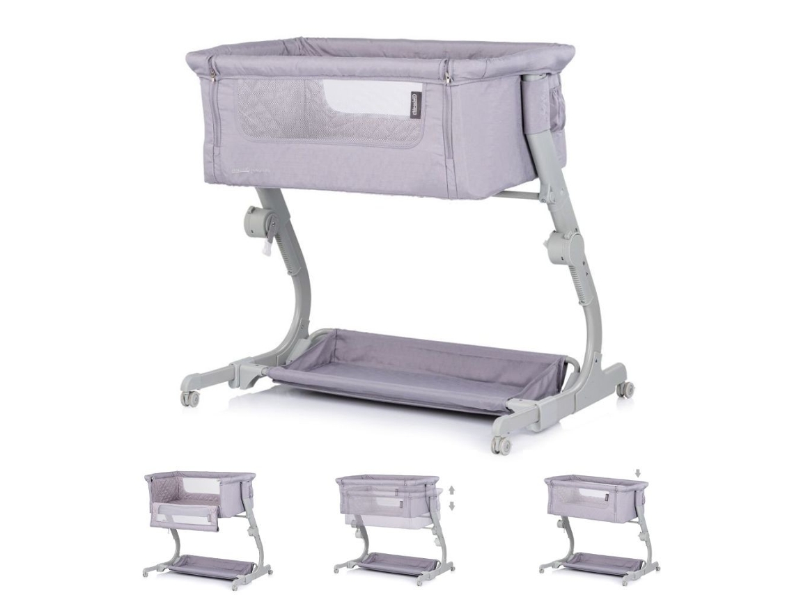 Berço Chipolino Eleganza Cinza Nuvem Para Dormir Junto Com O Bebê
