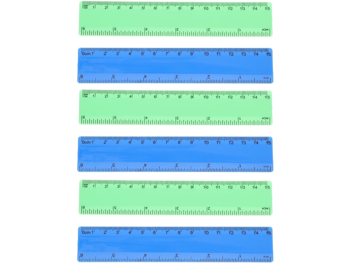 Régua Linear De Pvc Aboofan Com 20 Peças, 0-15 Cm, Medição Precisa E