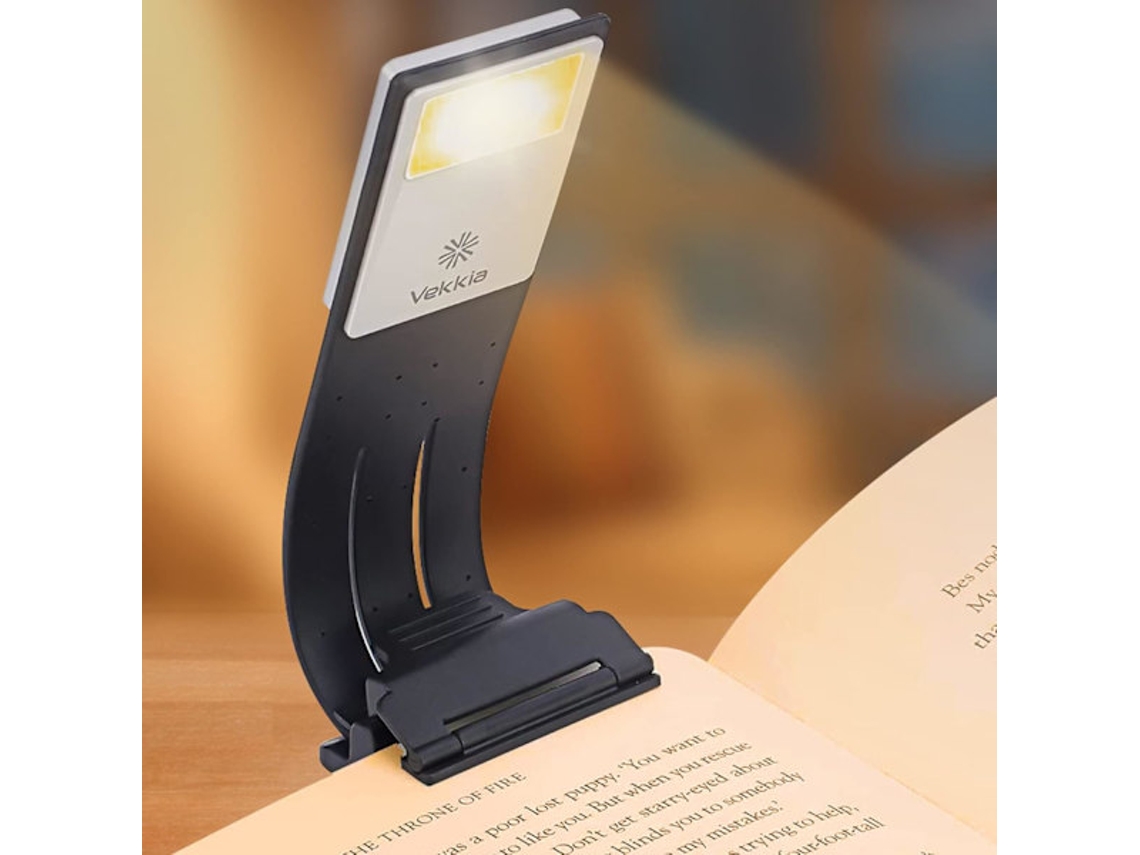 Luminária de Leitura com Marcador Página, Luminária de Cabeceira com Clipe para Livros, Brilho Infinito BRILVIBERA