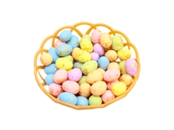 Ovos de Páscoa coloridos em espuma com cesta, 50 ovos com estilo 9 azul, simulação e cartoon LAXISCREED