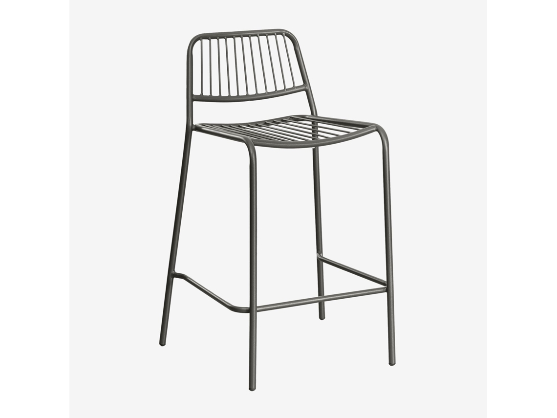 Sklum Banco De Jardim Alto Empilhável Elton Aço Negro-de-fumo         ↑65 Cm