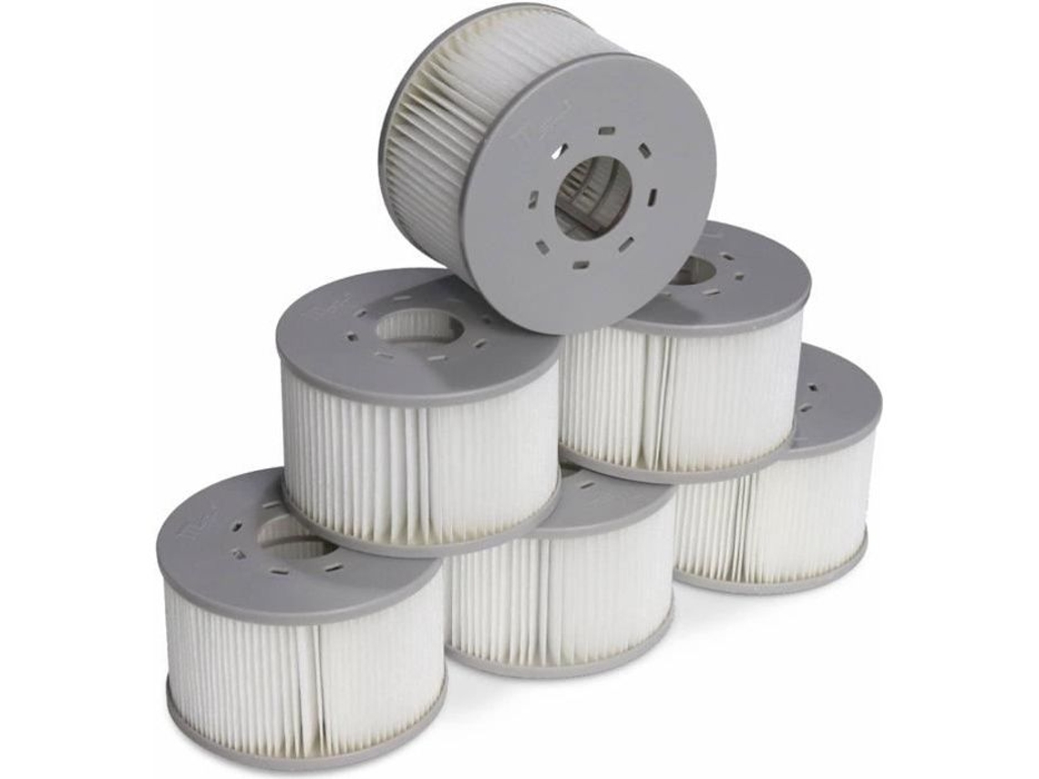 6 Peças de Cartucho de Filtro de Reposição compatível com Mspa (Ø10.6 cm) instalação simples AQUAFORGE