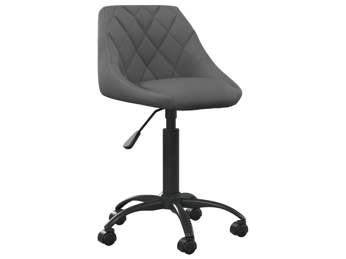 Vidaxl Cadeira De Escritório Veludo Cinzento-escuro