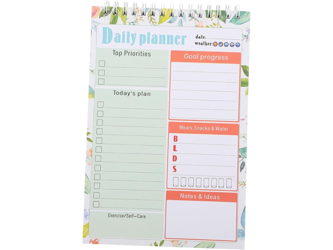 Bloc-notes Agenda Semainier Spiralé Non Daté En Papier Pour Planification