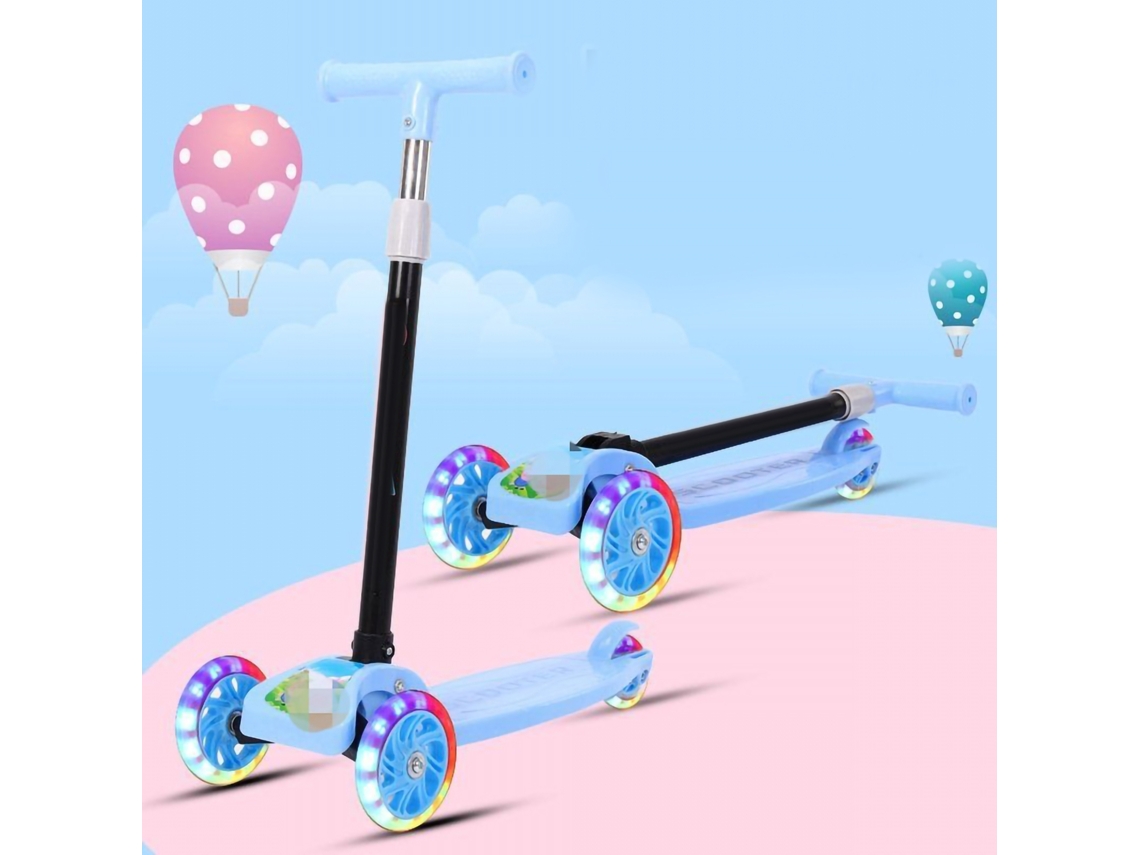 2026 patinete Plegable para Niños Con 3 Ruedas Y Ruedas Luminosas, Manillar Plegable