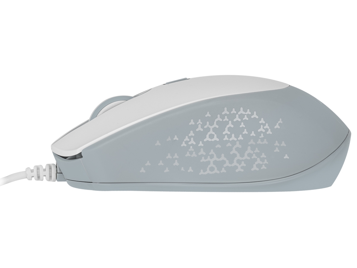 Rato MITSAI R380 (Cabo USB - Regular - 3200 dpi - Branco e Cinza)