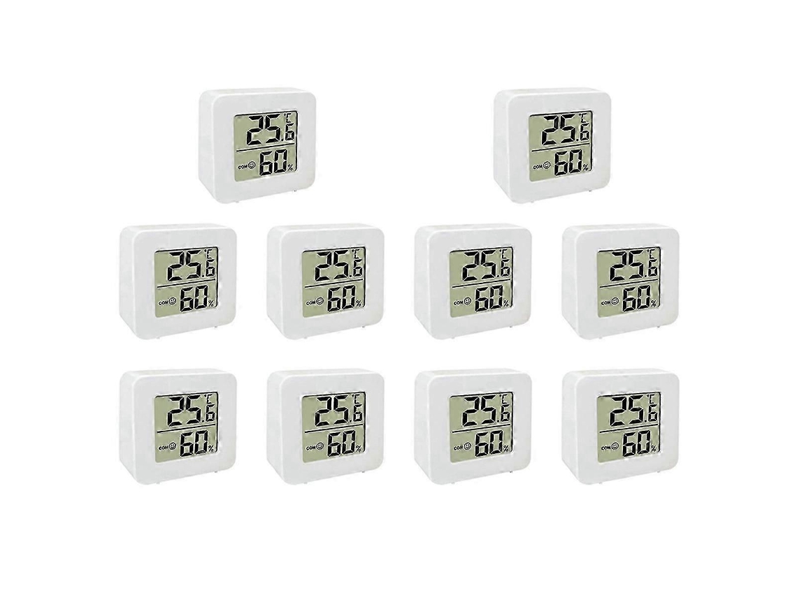Conjunto Com 10 Mini Termômetros Digitais Lcd Com Higrômetro Para Ambientes