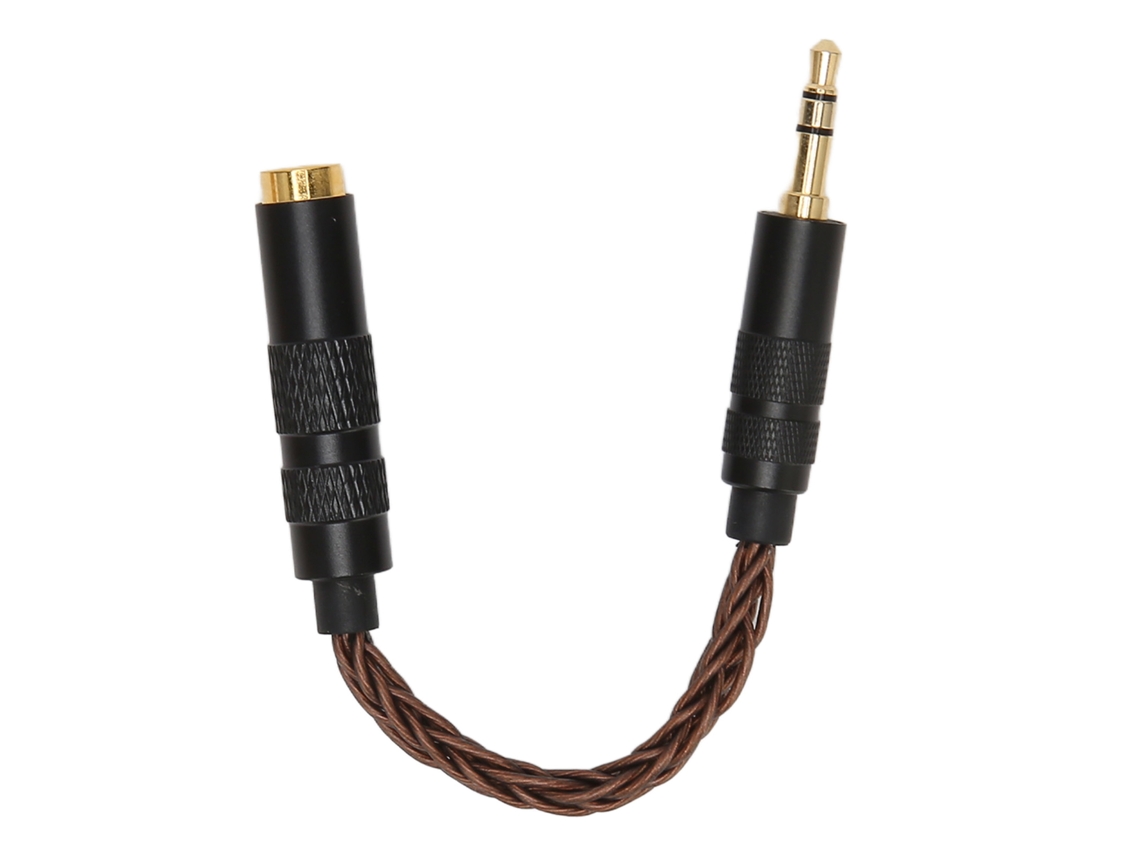 Aetheria cabo Adaptador 4.4mm Feminino Equilibrado para 3.5mm Masculino Estéreo Pateado Ouro Portátil