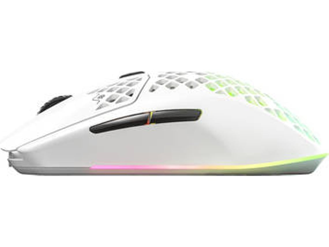 Rato Gaming STEELSERIES Aerox 3 2022 (Outlet Caixa Aberta - Wireless - 18000 dpi - Branco)