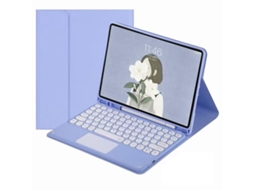 Lurelia Capa Com Teclado Bluetooth Para Samsung Tab S7 11 Com Toque, Layout Pt, Roxo