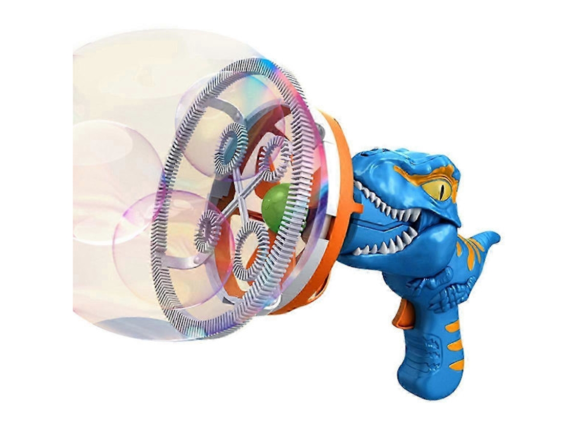 Pistola De Bolhas Elétrica Em Formato De Dinossauro Com Ventilador Portátil Para Brincar Na Piscina