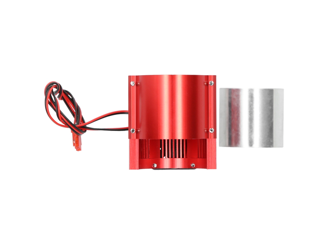 Capa Resfriamento Heat Sink 2 Ventoinhas Motor Rc 40 43mm Vermelha
