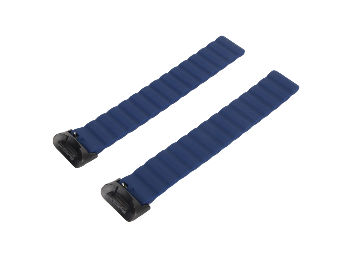 Pulseira de Silicone Ajustável com Fecho Magnético para Fitbit Charge 5 Azul Escuro