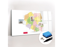 Quadro Magnético Decorativo Mapa Da Polónia Para O Escritório Espelharte (120x60 Cm)