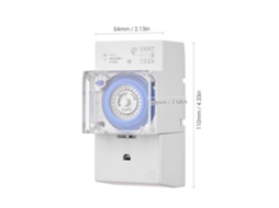 Timer Mecânico Programável 24h 12v Dc 30 Min Intervalo 48 On/off Interruptor Relé