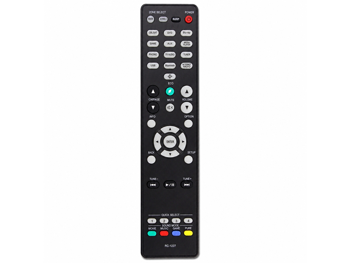 Comando À Distância Rc-1227 Compatível Com Amplificadores Av Denon