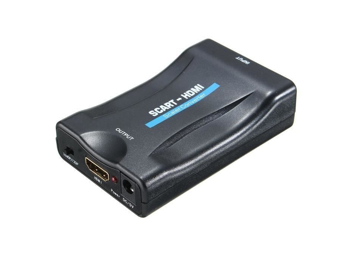 Adaptador Scart Para Hdmi 1080p Hd Para Vídeo E Áudio Dvd Sky Box Stb Etc.