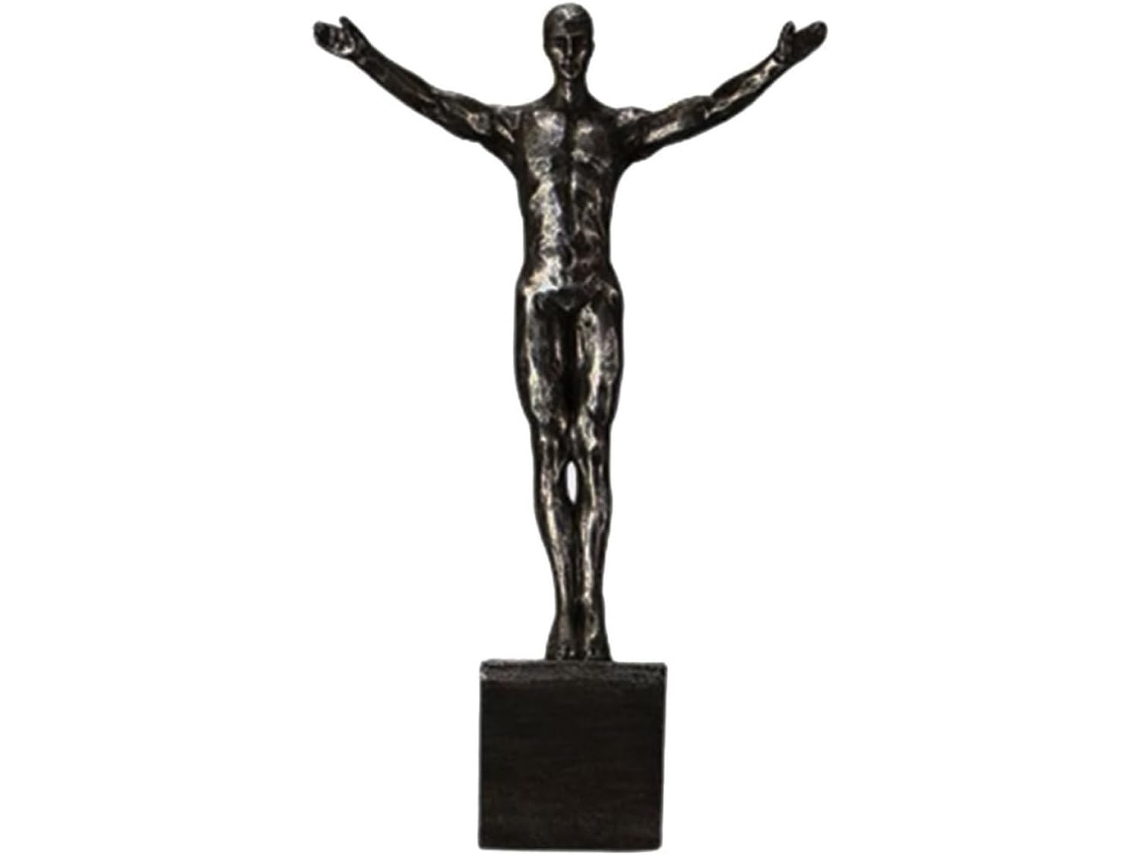 Estátua Parede Mergulhador Resina Estilo Industrial Retrô Decoração Preta Estar Acabamento Refinado GOKOCO