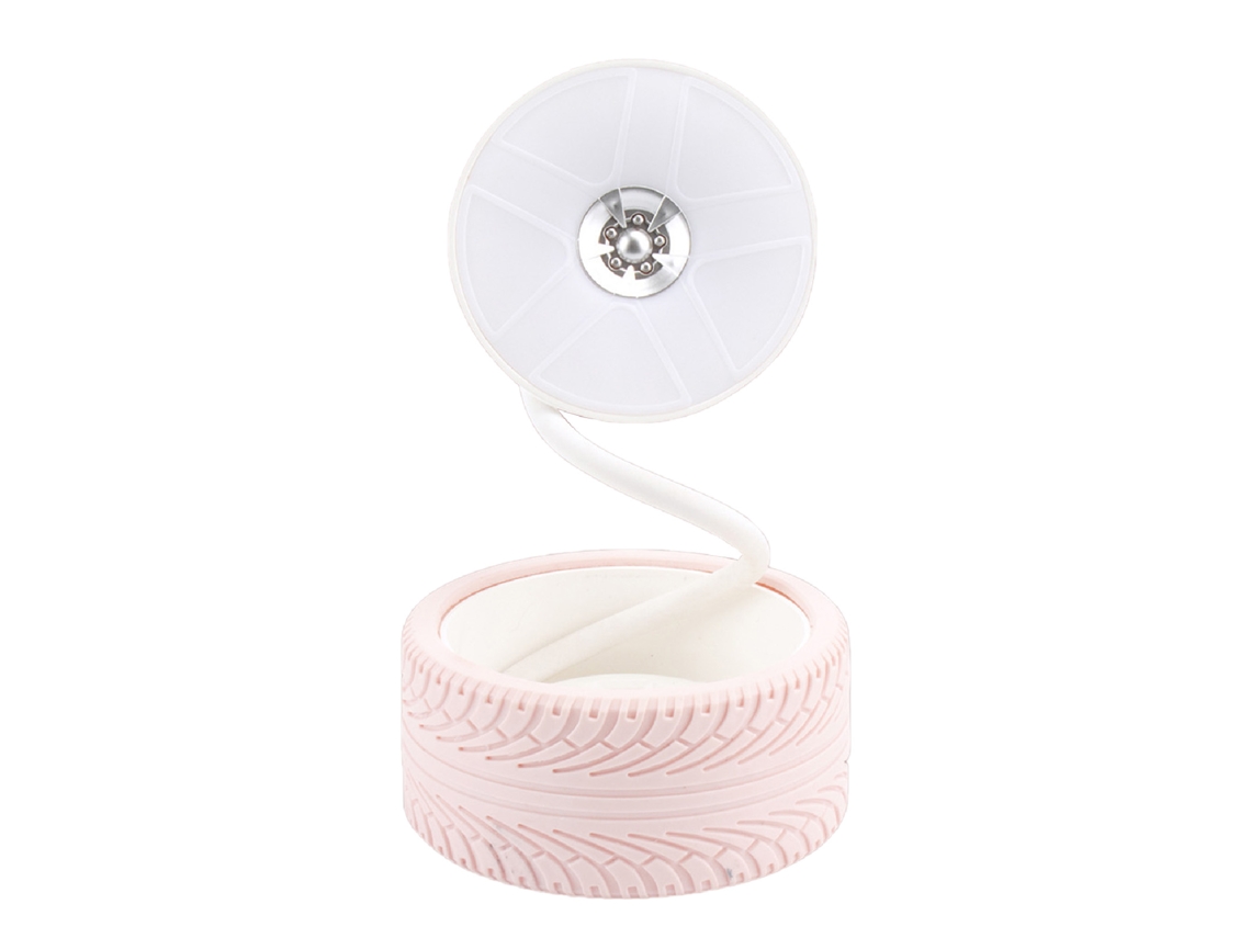 Lâmpada de Mesa USB Carregável Luz Quente Dobrável Estilo Roda Rosa para Quarto