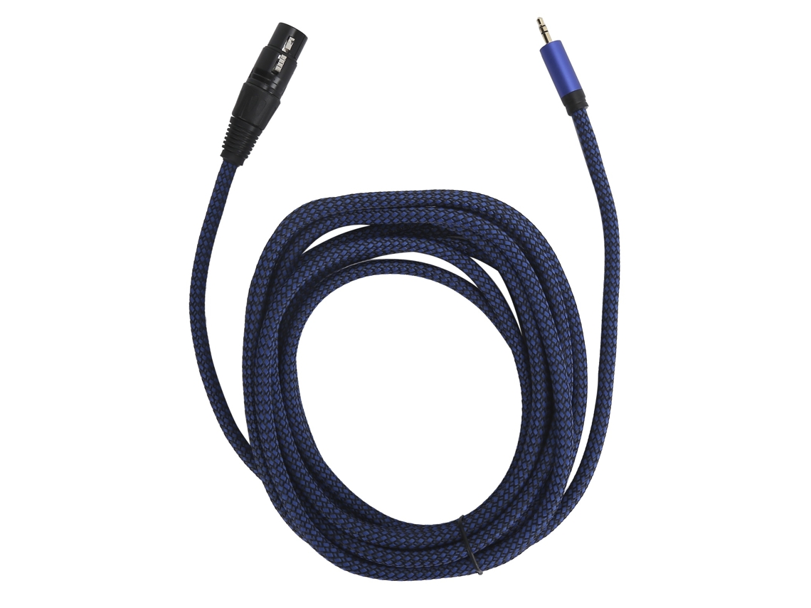 Lurelia Cabo Xlr Macho/fêmea 3,5 Mm 5 M, Balanceado, Para Microfones, Mixer, Amplificador E Colunas Ativas