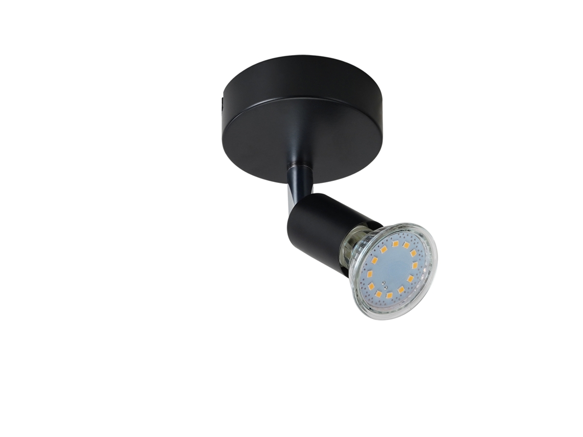 Nettlife Spot Gu10 Máx. 40 W Moderno Candeeiro De Parede Interior Preto, Ponto Ajustável De 350°, Cúpula De Tecido Metálico, Para Corredor, Cozinha