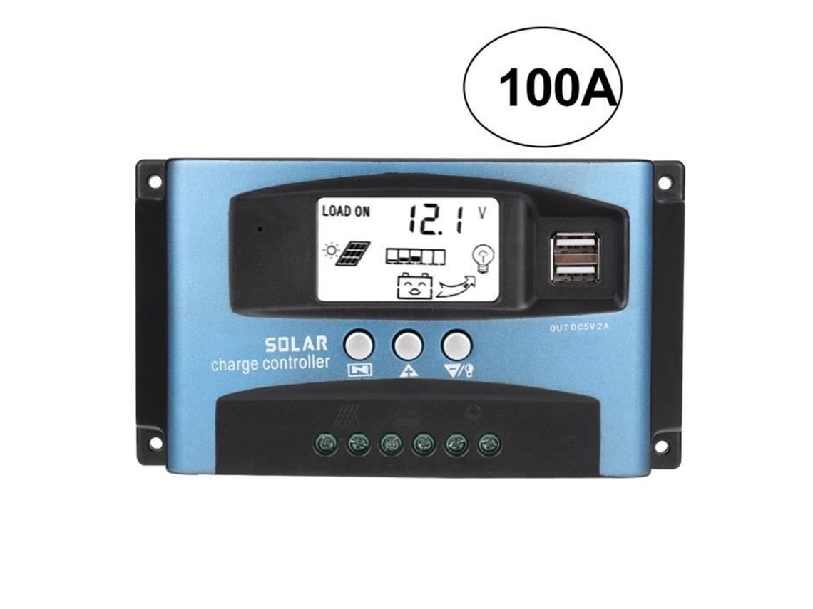 MPPT LED Controlador MPPT Controlador de carga solar 40/50/60/100A Display LCD duplo 111607 130084 ATYHAO