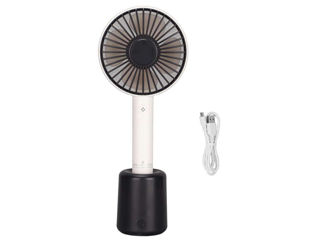 Ventilador Portátil Usb Recarregável Com 3 Velocidades, Oscilação Automática, Alimentado Por Bateria, Mini Ventilador De Viagem, Preto