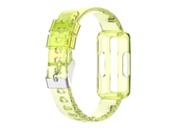 Pulseira De Silicone, Compatível Com Fitbit Ace 3, Transparente, Amarela E.
