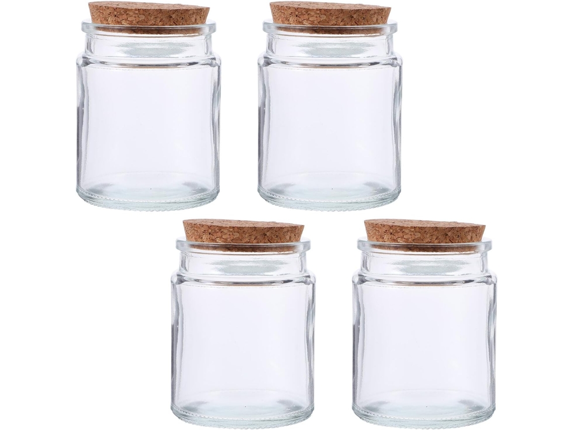 Conjunto de 4 potes de vidro com versículos SFUSHOS