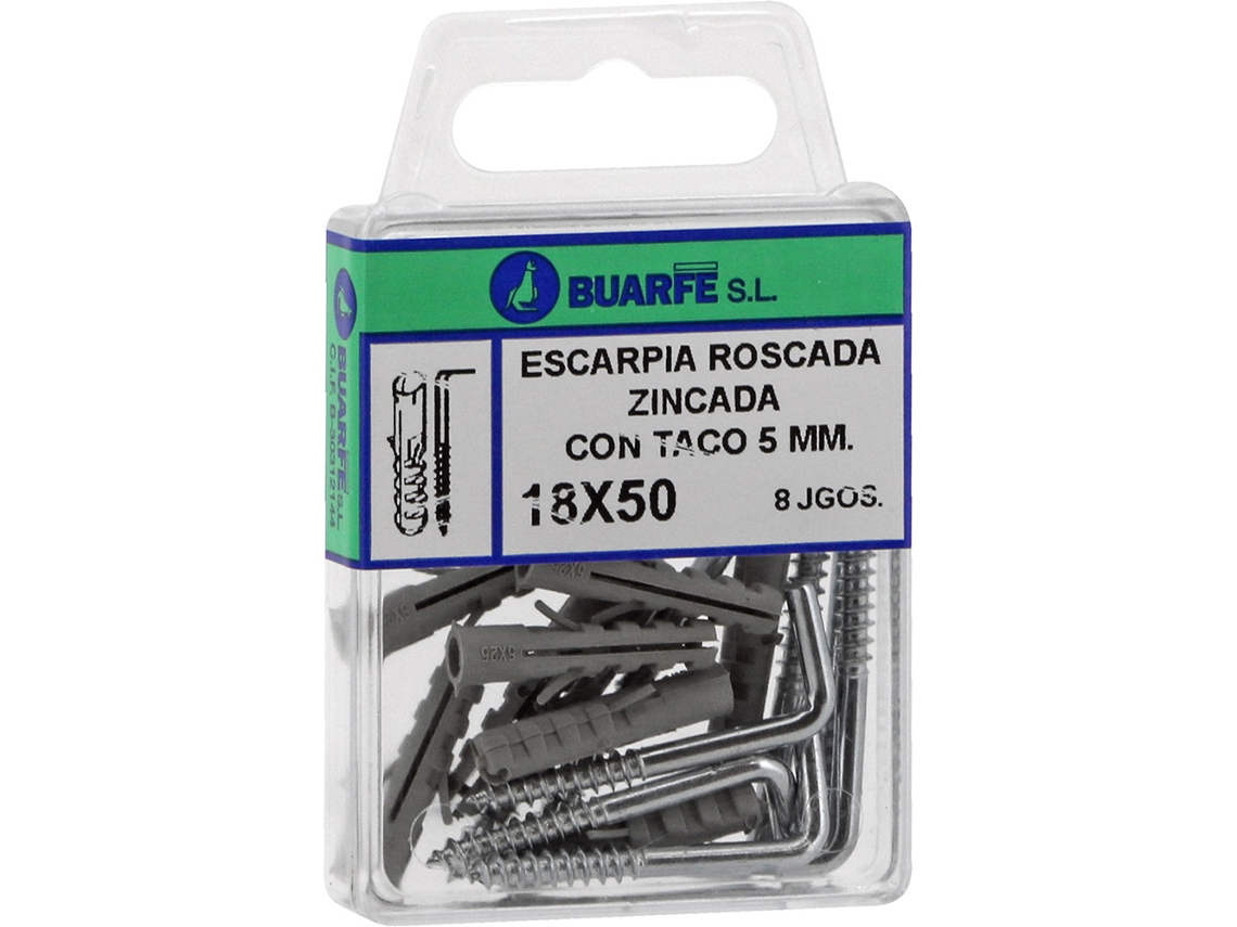 Alcayatas rosca taco 17x40 mm 2011 blister