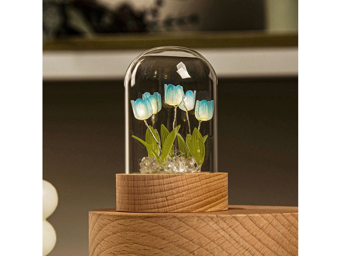 Lâmpada Led Mesa Tulipa Ambiente Azul Decorativa