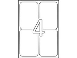 Etiquetas Adesivas de Poliéster Resistente a Intempéries 20 Folhas APLI (Branco - 99,1 X 139 mm)