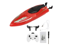 Mali barco de Controle Remoto 2.4g de Alta Velocidade Mini Bote Carregável para Meninos Meninas Adultos Vermelho