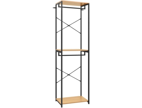 Roupeiro   (Metal - Preto - 60x40x213 cm)