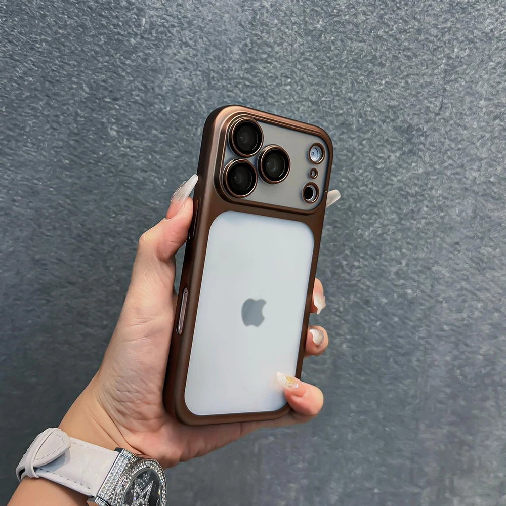 (titânio Para Iphone 16 Pro Max) Capa De Celular Luxuosa, Translúcida E Resistente A Impactos Para Iphone, Fabricada Com Processo De Galvanoplastia.