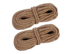 Fio de Juta 8 Mm, 2 Rolos de 20 M, Material Biodegradável, Decoração, Jardim, Artesanato, Corda, Natural RELAXDAYS