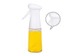 Garrafa De Spray De Óleo 210ml, Material Abs, Cor Preto/branco, Tamanho 205*60mm, Peso 105g