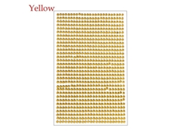 Adesivo de strass de cristal de 3 mm para decoração de carros, acessório estilo faça você mesmo, amarelo.